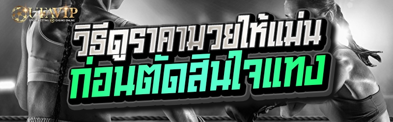 วิธีดูราคามวยให้แม่น ก่อนตัดสิ